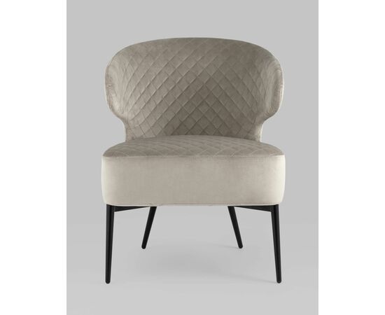 Кресло лаунж Royal велюр серо-бежевый, изображение 11 | Интернет магазин мебели и декора LifeDekor