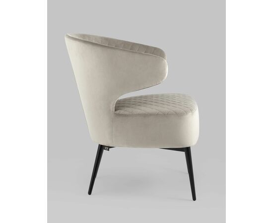 Кресло лаунж Royal велюр серо-бежевый, изображение 12 | Интернет магазин мебели и декора LifeDekor