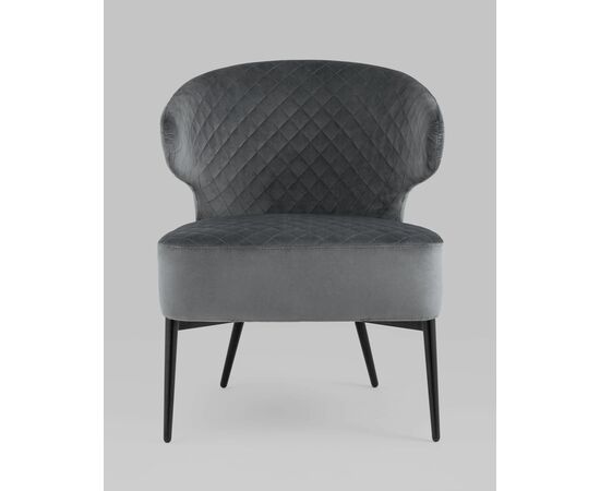 Кресло лаунж Royal велюр тёмно-серый, изображение 7 | Интернет магазин мебели и декора LifeDekor