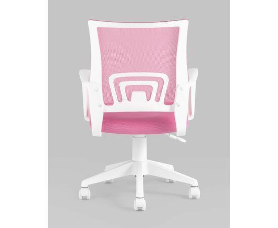 Кресло офисное TopChairs ST-BASIC-W розовый крестовина пластик белый, изображение 6 | Интернет магазин мебели и декора LifeDekor