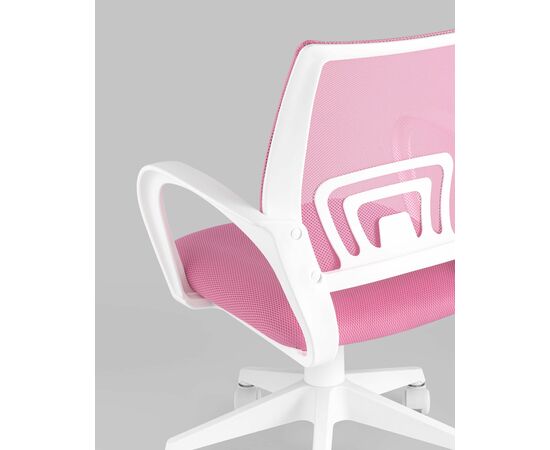 Кресло офисное TopChairs ST-BASIC-W розовый крестовина пластик белый, изображение 8 | Интернет магазин мебели и декора LifeDekor
