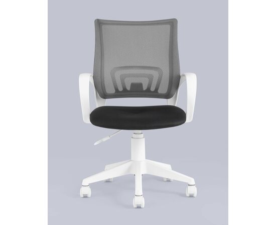 Кресло офисное TopChairs ST-BASIC-W серый крестовина пластик белый, изображение 4 | Интернет магазин мебели и декора LifeDekor