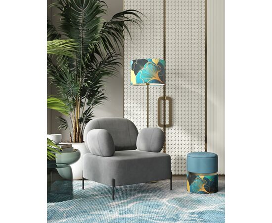 Кресло Кэнди с подлокотниками велюр серый, изображение 4 | Интернет магазин мебели и декора LifeDekor