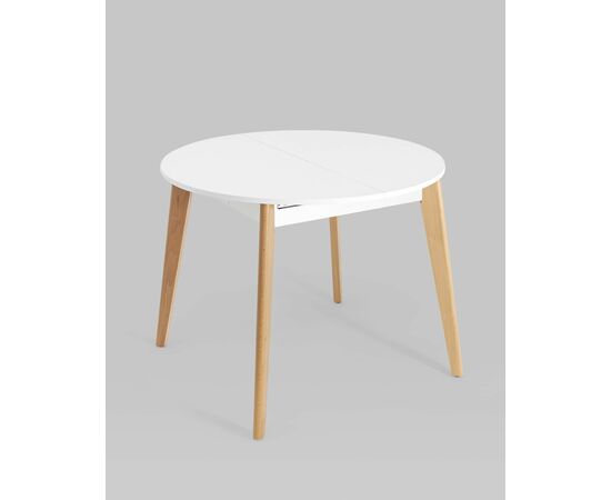 Стол Rondo 100-135*100 бук/белый, изображение 2 | Интернет магазин мебели и декора LifeDekor