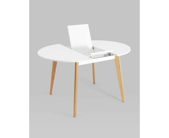 Стол Rondo 100-135*100 бук/белый, изображение 6 | Интернет магазин мебели и декора LifeDekor