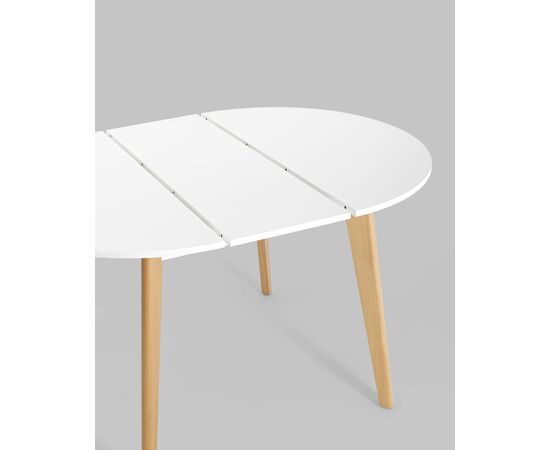 Стол Rondo 100-135*100 бук/белый, изображение 8 | Интернет магазин мебели и декора LifeDekor