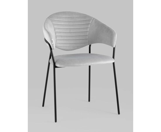 Стул Алексис велюр серый, изображение 2 | Интернет магазин мебели и декора LifeDekor