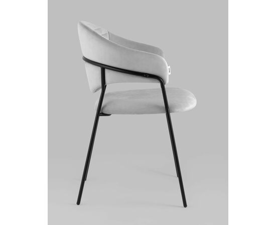 Стул Алексис велюр серый, изображение 8 | Интернет магазин мебели и декора LifeDekor