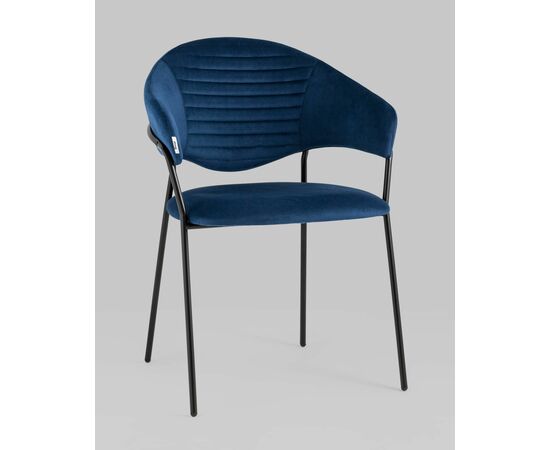 Стул Алексис велюр синий, изображение 2 | Интернет магазин мебели и декора LifeDekor