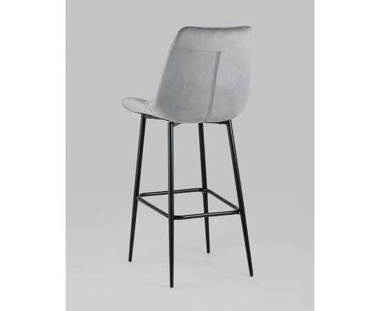 Стул барный Флекс велюр серый, изображение 8 | Интернет магазин мебели и декора LifeDekor