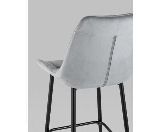 Стул барный Флекс велюр серый, изображение 9 | Интернет магазин мебели и декора LifeDekor