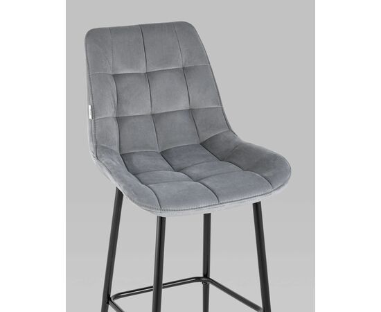 Стул барный Флекс велюр серый, изображение 10 | Интернет магазин мебели и декора LifeDekor