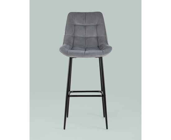 Стул барный Флекс велюр серый, изображение 5 | Интернет магазин мебели и декора LifeDekor