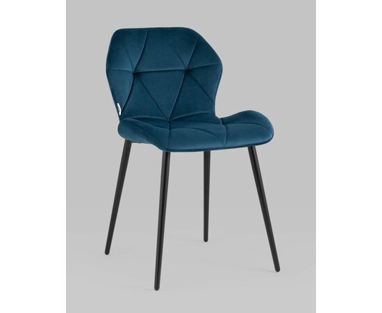Стул Эдвин велюр синий, изображение 2 | Интернет магазин мебели и декора LifeDekor