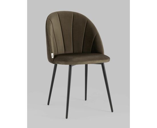 Стул Логан велюр коричневый, изображение 2 | Интернет магазин мебели и декора LifeDekor