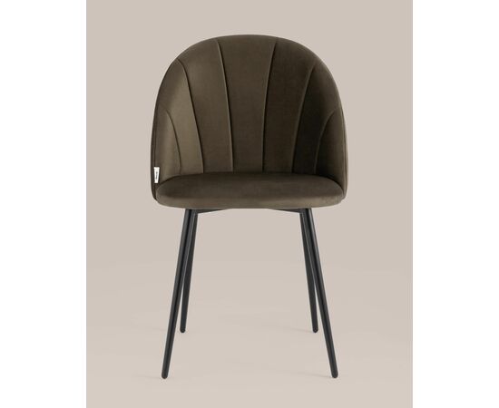 Стул Логан велюр коричневый, изображение 5 | Интернет магазин мебели и декора LifeDekor