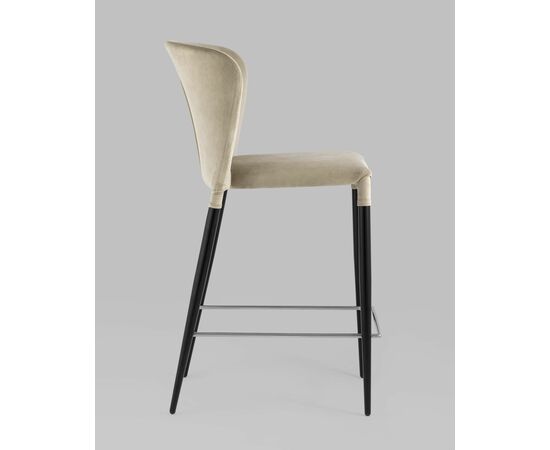 Стул полубарный Лори велюр бежевый, изображение 4 | Интернет магазин мебели и декора LifeDekor