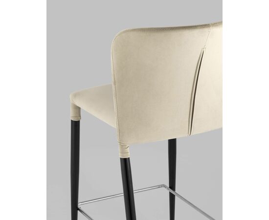 Стул полубарный Лори велюр бежевый, изображение 7 | Интернет магазин мебели и декора LifeDekor