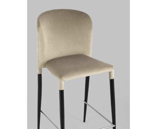 Стул полубарный Лори велюр бежевый, изображение 8 | Интернет магазин мебели и декора LifeDekor
