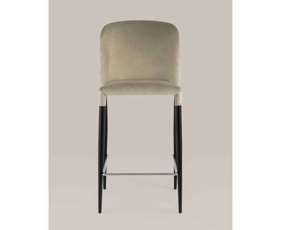 Стул полубарный Лори велюр бежевый, изображение 3 | Интернет магазин мебели и декора LifeDekor