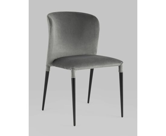 Стул Лори велюр серый, изображение 2 | Интернет магазин мебели и декора LifeDekor