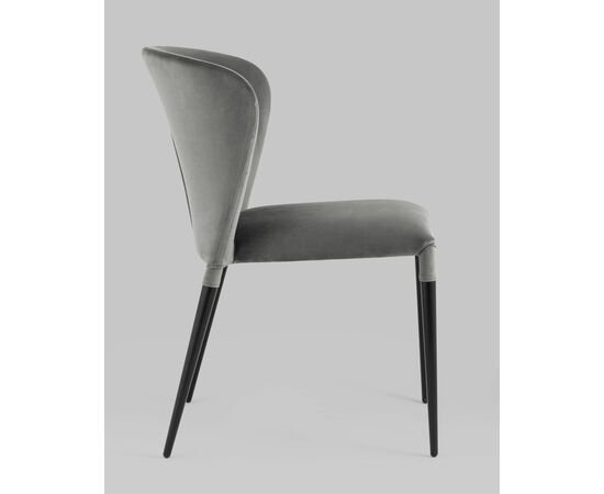 Стул Лори велюр серый, изображение 4 | Интернет магазин мебели и декора LifeDekor