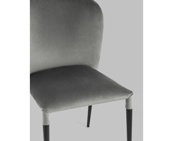 Стул Лори велюр серый, изображение 8 | Интернет магазин мебели и декора LifeDekor