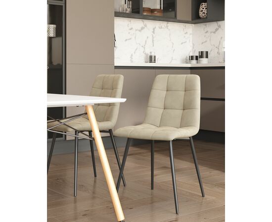 Стул Одди велюр бежевый, изображение 5 | Интернет магазин мебели и декора LifeDekor