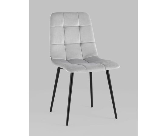 Стул Одди велюр светло-серый, изображение 2 | Интернет магазин мебели и декора LifeDekor