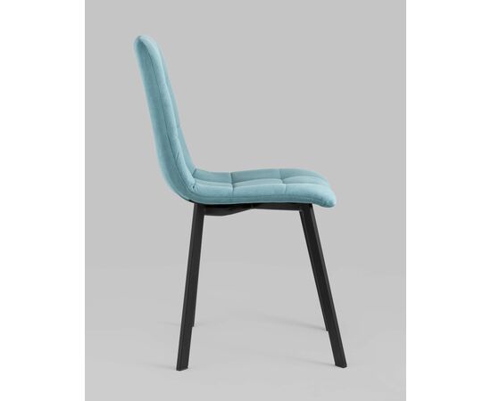 Стул Oliver Square велюр пыльно-голубой, изображение 4 | Интернет магазин мебели и декора LifeDekor