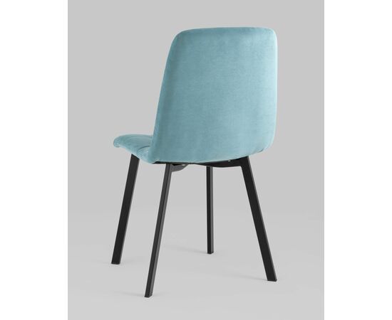 Стул Oliver Square велюр пыльно-голубой, изображение 6 | Интернет магазин мебели и декора LifeDekor