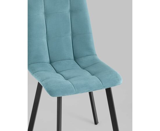 Стул Oliver Square велюр пыльно-голубой, изображение 8 | Интернет магазин мебели и декора LifeDekor