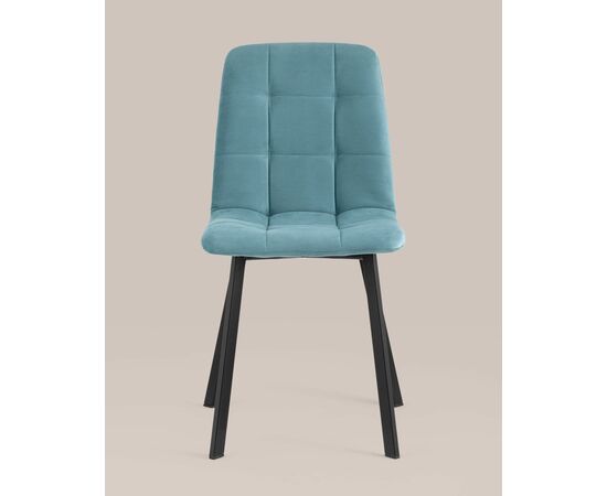 Стул Oliver Square велюр пыльно-голубой, изображение 3 | Интернет магазин мебели и декора LifeDekor