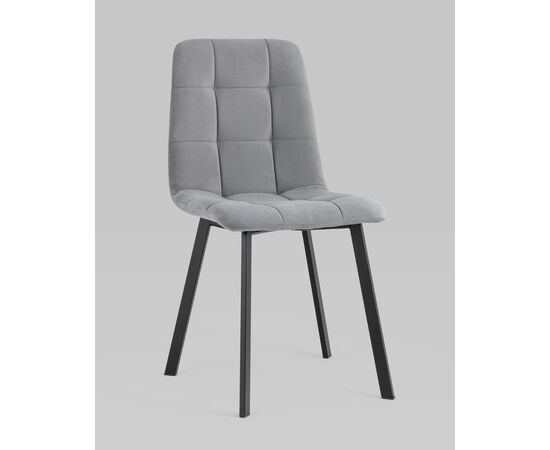 Стул Oliver Square велюр серый, изображение 2 | Интернет магазин мебели и декора LifeDekor