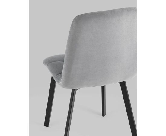 Стул Oliver Square велюр серый, изображение 7 | Интернет магазин мебели и декора LifeDekor