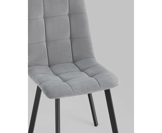Стул Oliver Square велюр серый, изображение 8 | Интернет магазин мебели и декора LifeDekor