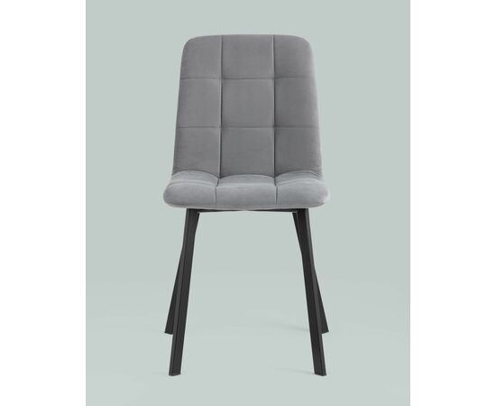 Стул Oliver Square велюр серый, изображение 3 | Интернет магазин мебели и декора LifeDekor