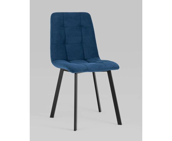 Стул Oliver Square велюр синий, изображение 2 | Интернет магазин мебели и декора LifeDekor