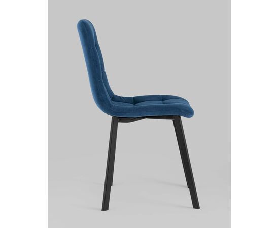 Стул Oliver Square велюр синий, изображение 4 | Интернет магазин мебели и декора LifeDekor