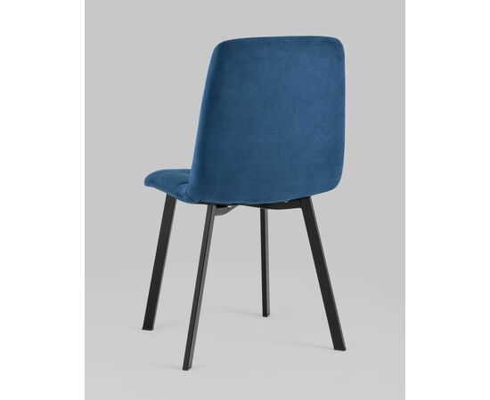 Стул Oliver Square велюр синий, изображение 6 | Интернет магазин мебели и декора LifeDekor