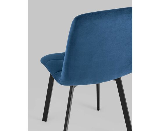 Стул Oliver Square велюр синий, изображение 7 | Интернет магазин мебели и декора LifeDekor
