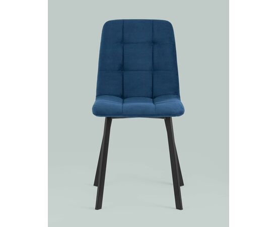 Стул Oliver Square велюр синий, изображение 3 | Интернет магазин мебели и декора LifeDekor