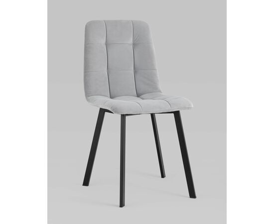 Стул Oliver Square велюр светло-серый, изображение 2 | Интернет магазин мебели и декора LifeDekor