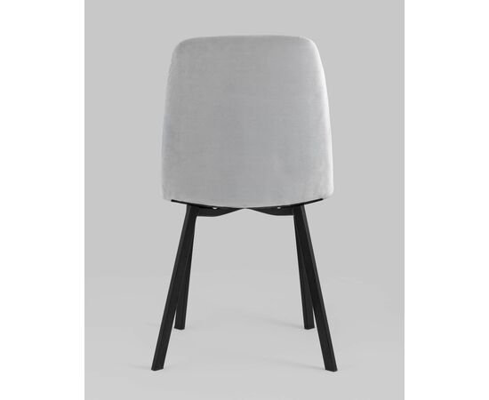 Стул Oliver Square велюр светло-серый, изображение 5 | Интернет магазин мебели и декора LifeDekor