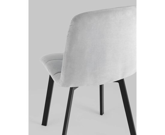 Стул Oliver Square велюр светло-серый, изображение 7 | Интернет магазин мебели и декора LifeDekor