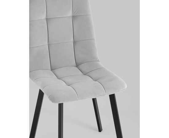 Стул Oliver Square велюр светло-серый, изображение 8 | Интернет магазин мебели и декора LifeDekor