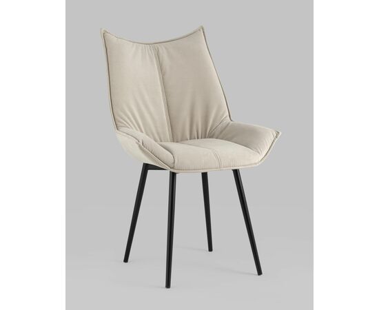 Стул Осло велюр бежевый, изображение 2 | Интернет магазин мебели и декора LifeDekor