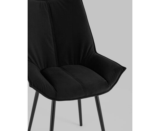Стул Осло велюр черный, изображение 10 | Интернет магазин мебели и декора LifeDekor