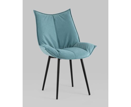 Стул Осло велюр пыльно-голубой, изображение 2 | Интернет магазин мебели и декора LifeDekor