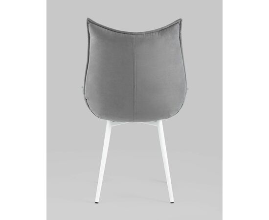 Стул Осло велюр серый белые ножки, изображение 7 | Интернет магазин мебели и декора LifeDekor